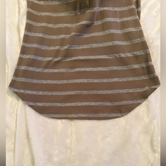 Evereve Olive and Gray Striped Tank Top - Picture 7 of 8